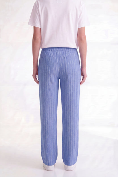 Relaxed Stripe Linen Trouser