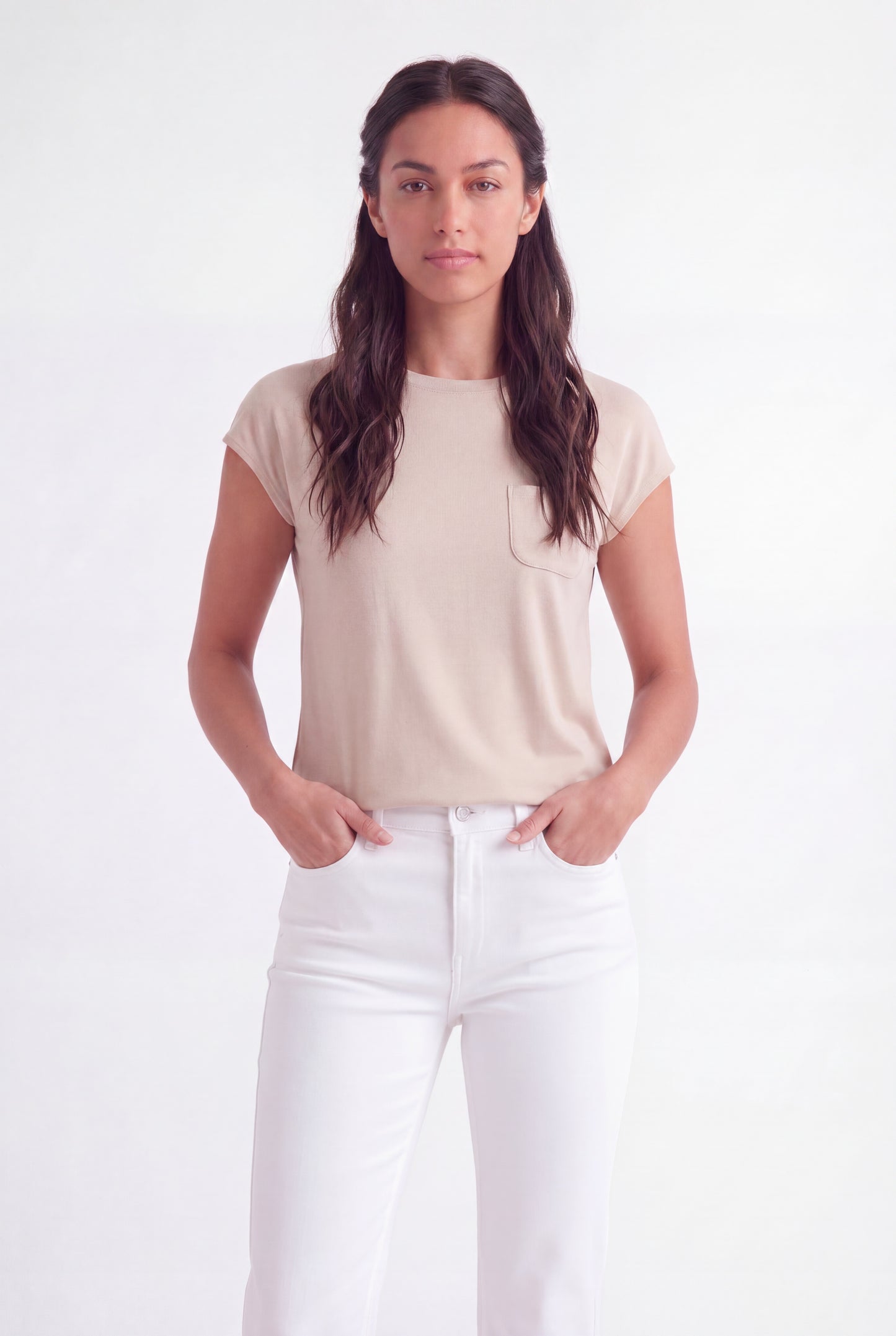 Cap-Sleeve Pocket Tee