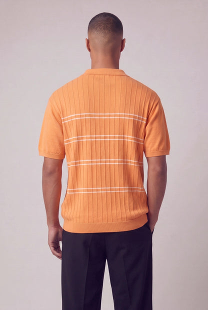 Heritage Drop-Needle Ribbed Knit Polo