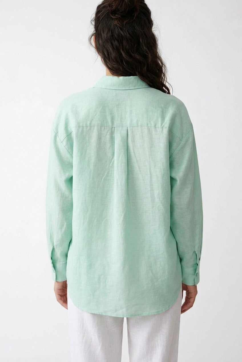 Relaxed Linen Button-Down Shirt