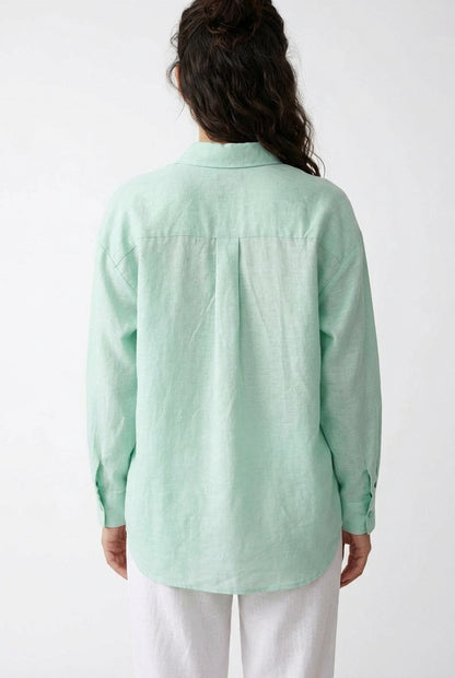 Relaxed Linen Button-Down Shirt