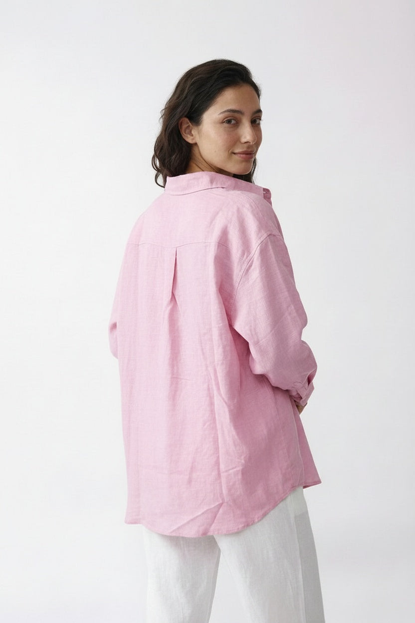 Relaxed Linen Button-Down Shirt