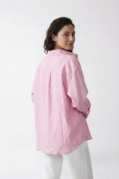 Relaxed Linen Button-Down Shirt