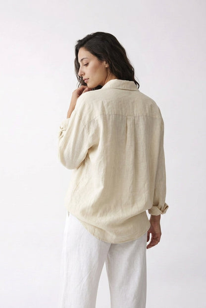 Relaxed Linen Button-Down Shirt