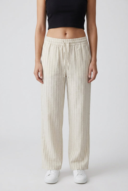 Seaside Striped Linen Pants