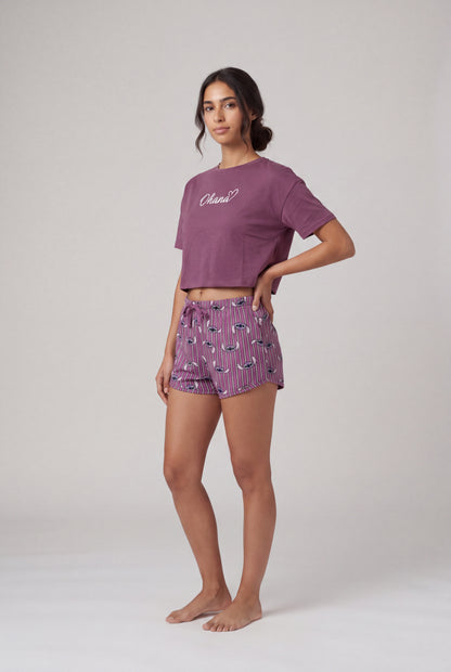Disney Stitch Ohana Short Set