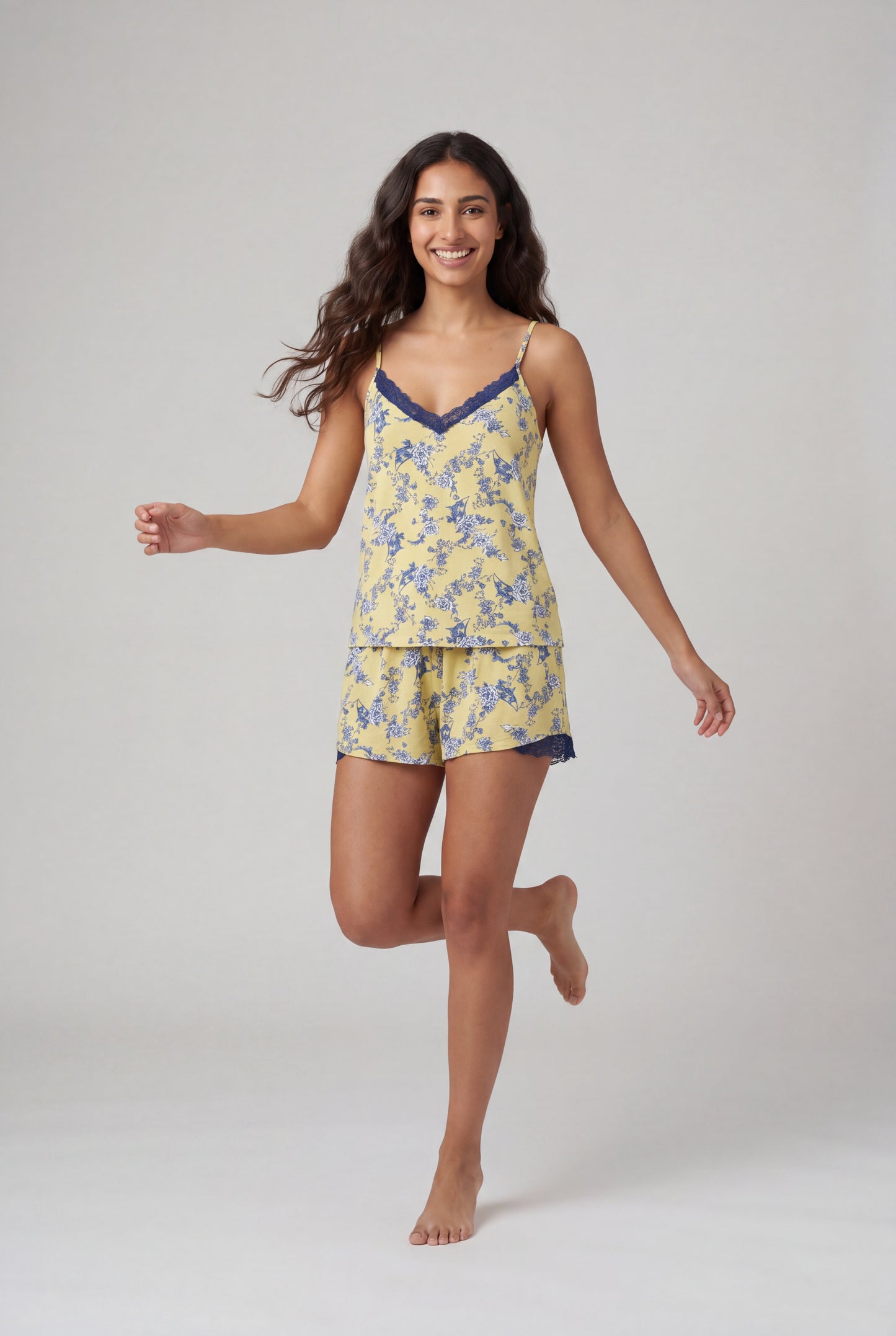 Vintage Floral Lace Pajama Set