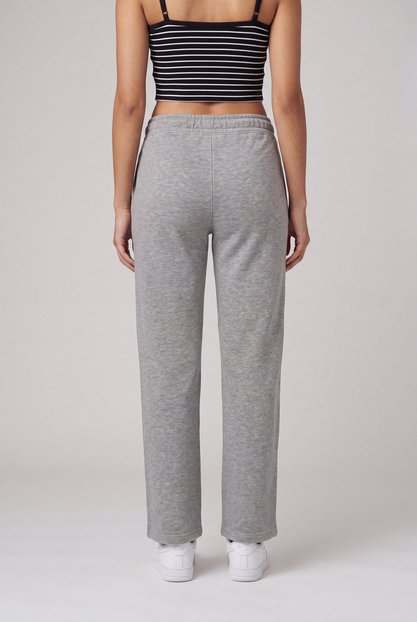 Pintuck Wide-Leg Sweatpants