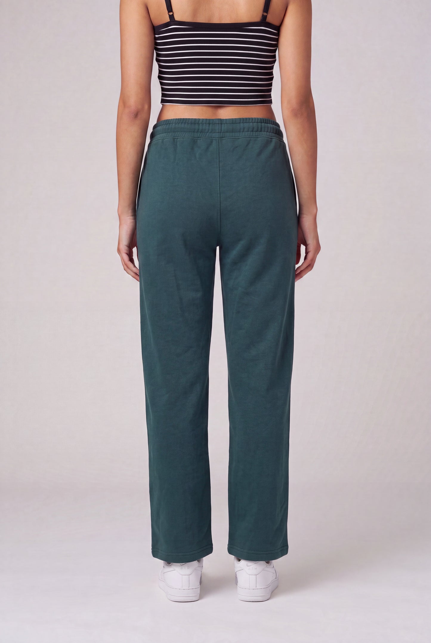 Pintuck Wide-Leg Sweatpants