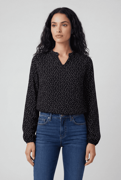 The Starlight Split-Neck Blouse