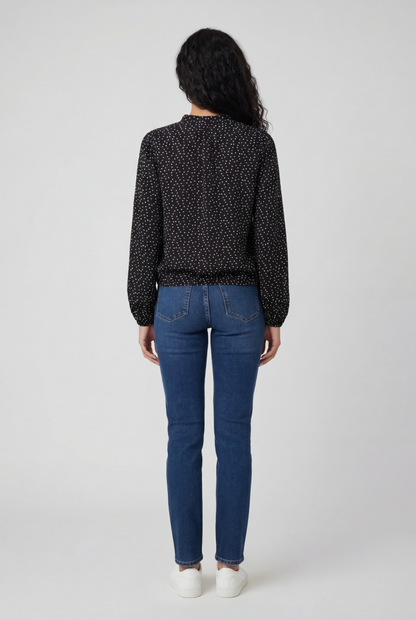 The Starlight Split-Neck Blouse