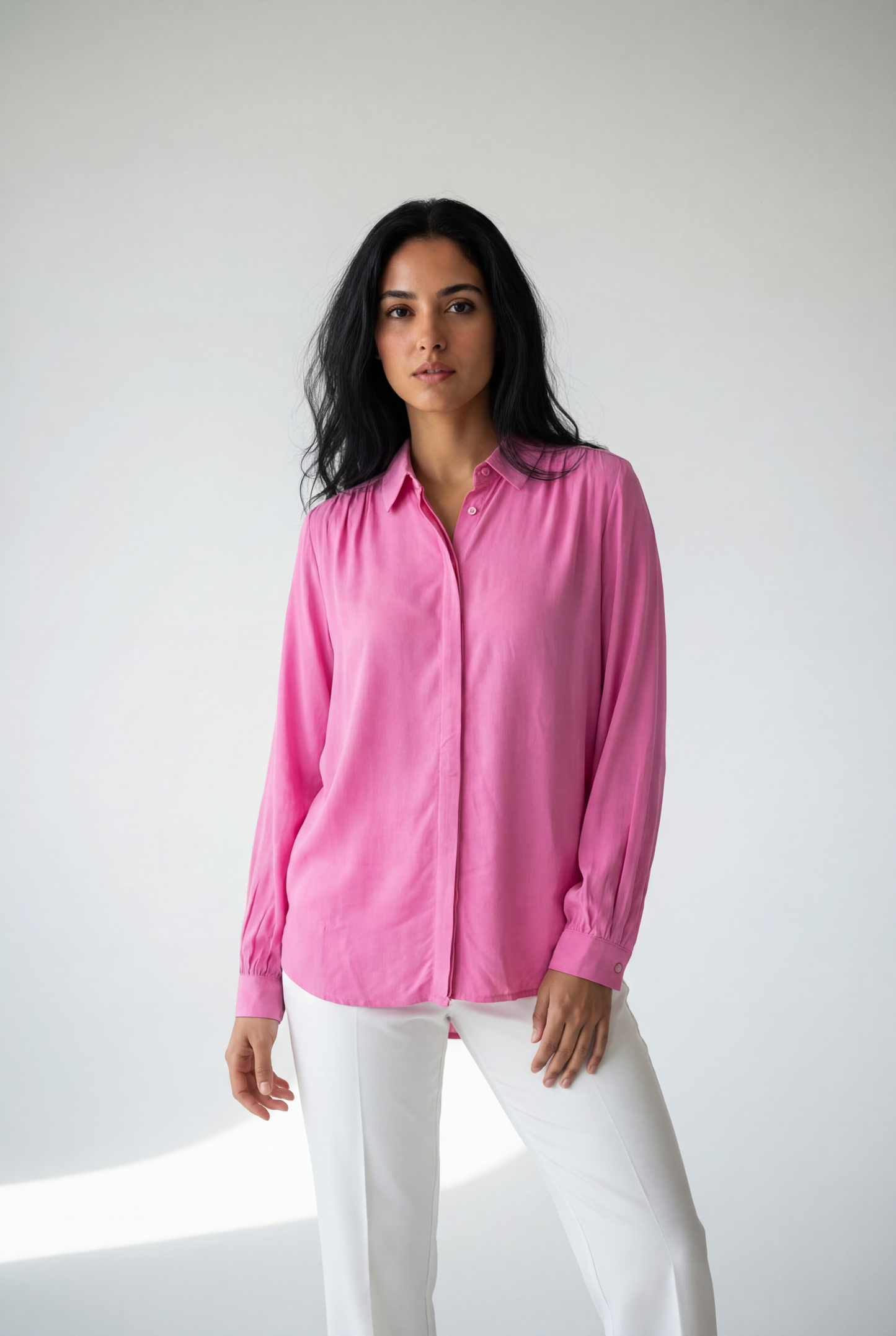 The Willow Sage Silk Blouse