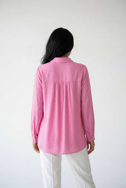 The Willow Sage Silk Blouse